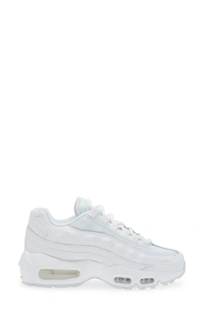 Shop Nike Kids' Air Max 95 Recraft Gs Sneaker In White/ White