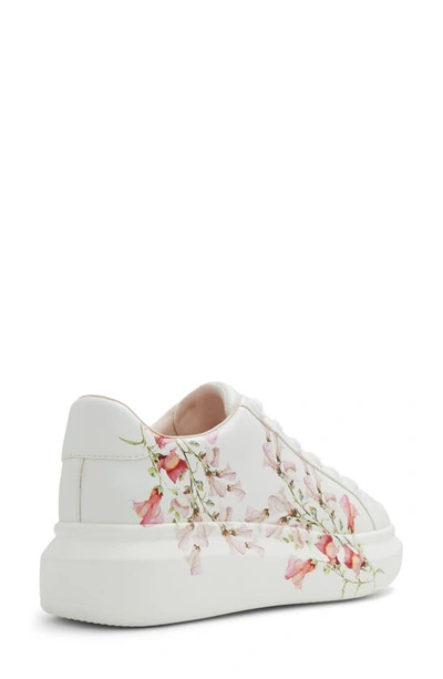 Shop Aldo Peono Floral Platform Sneaker In Other White