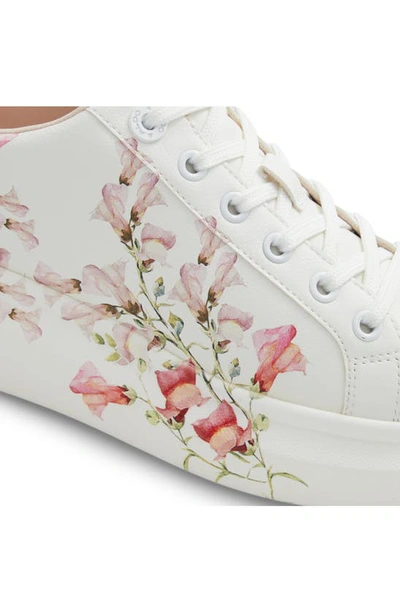 Shop Aldo Peono Floral Platform Sneaker In Other White