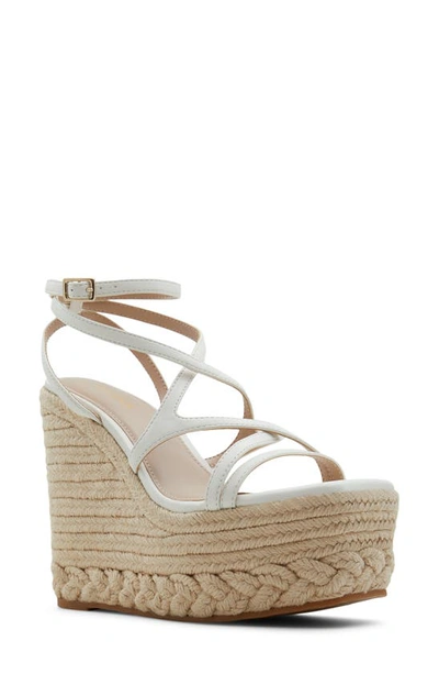 Shop Aldo Portofino Wedge Sandal In White