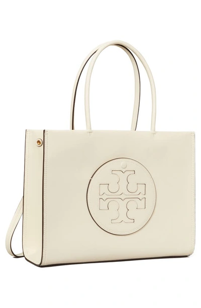 Tory Burch Small Ella Faux Leather Tote In Warm White