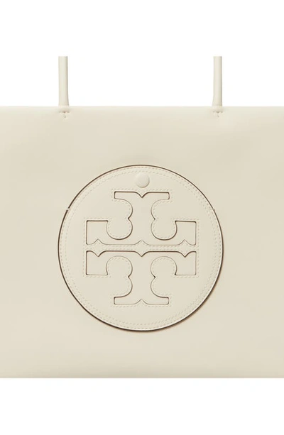 Tory Burch Small Ella Faux Leather Tote In Warm White
