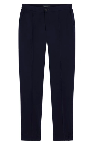 Bugatchi Elastic Back Knit Pants In Navy