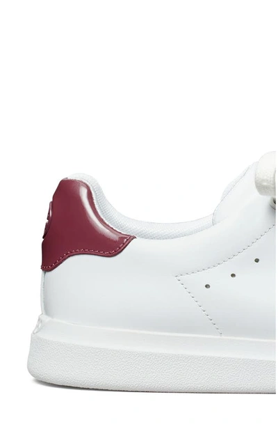 Tory Burch Howell Sneaker In Titanium White/vintage Eggplnt