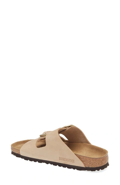 Birkenstock Open-toe Slip-on Buckled Leather Sandals In Sandcastle