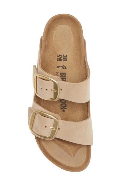 Birkenstock Open-toe Slip-on Buckled Leather Sandals In Sandcastle
