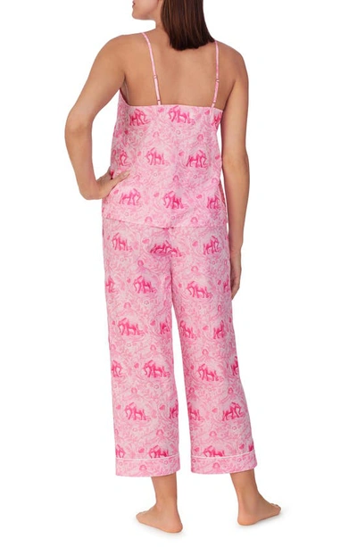 Bedhead Pajamas Print Organic Cotton Poplin Crop Pajamas In Elegant Elephants