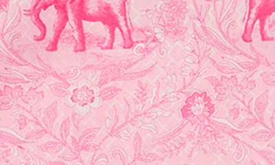 Shop Bedhead Pajamas Print Organic Cotton Poplin Crop Pajamas In Elegant Elephants