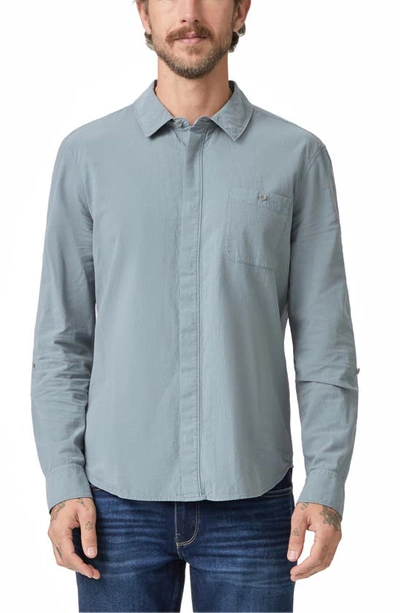 Shop Paige Gregory Button-up Shirt In Blue Shell