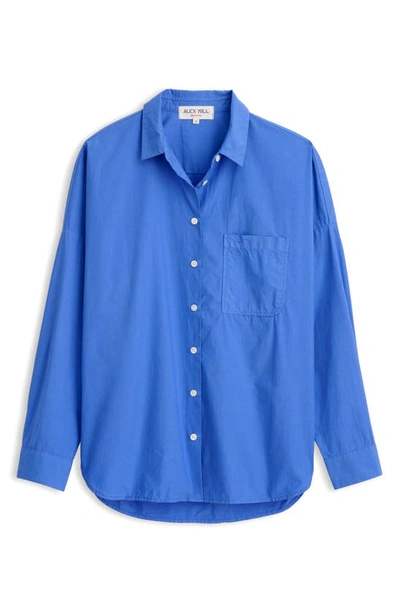 Shop Alex Mill Paper Cotton Button-up Shirt In French Blue