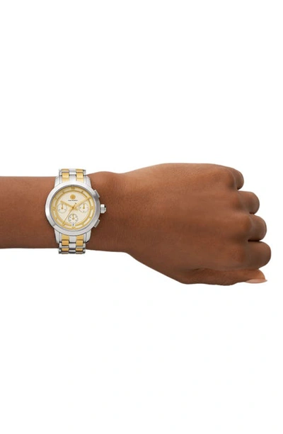 Tory Burch The Tory Two-tone Chronograph Bracelet Watch, 37mm In Two-tone