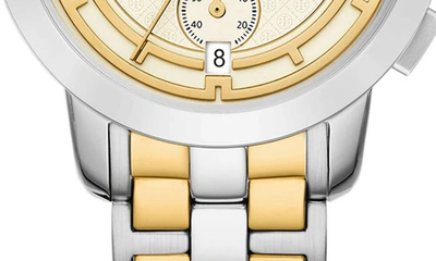 Tory Burch The Tory Two-tone Chronograph Bracelet Watch, 37mm In Two-tone