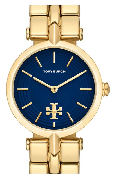 Shop Tory Burch The Kira Bracelet Watch, 30mm In Gold
