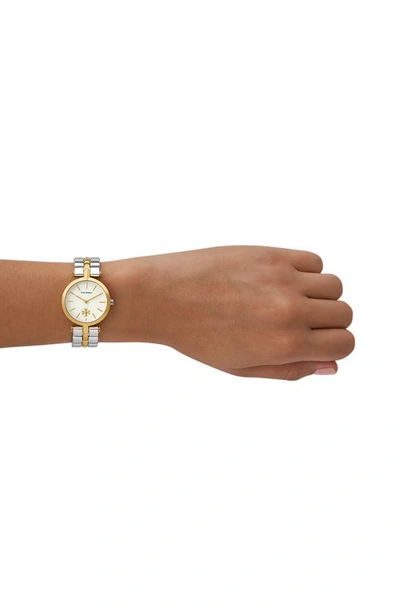 Shop Tory Burch The Kira Two-tone Bracelet Watch, 30mm