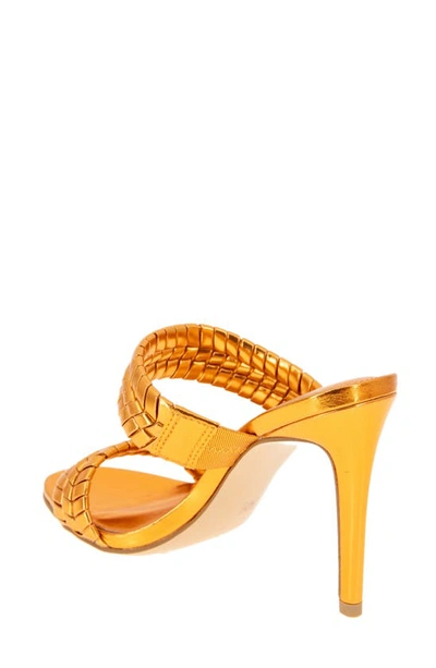 Bcbgeneration Jendi Slide Sandal In Tangerine Metallic