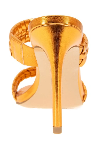 Bcbgeneration Jendi Slide Sandal In Tangerine Metallic