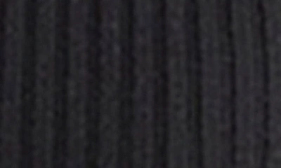 House Of Cb Faux Fur Trim Long Sleeve Rib Dress In Black