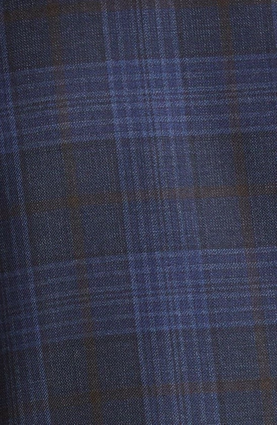 Zegna Milano Easy Plaid Wool Sport Coat In Navy