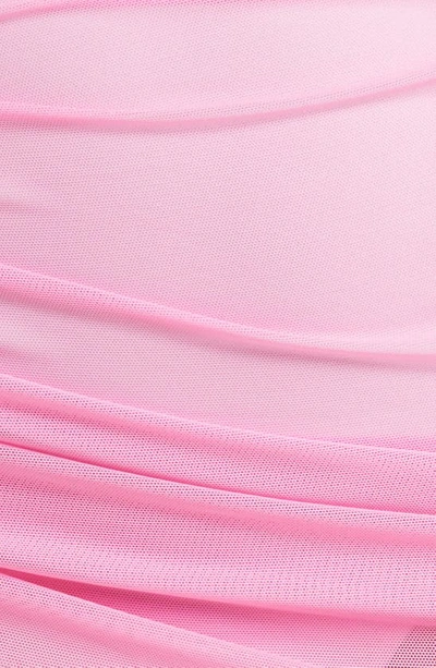 Shop Norma Kamali Diana Ruched Bikini Bottoms In Candy Pink