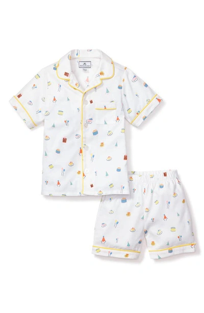 Shop Petite Plume Kids' Birthday Wishes Short Two-piece Pajamas In White