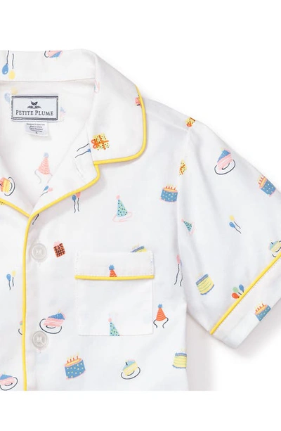 Shop Petite Plume Kids' Birthday Wishes Short Two-piece Pajamas In White