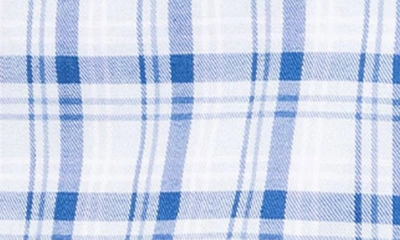 Shop Petite Plume Seafarer Tartan Plaid Short Pajamas In Blue