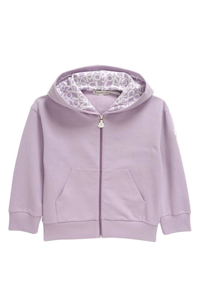 Shop Moncler Kids' Zip Hoodie In Purple