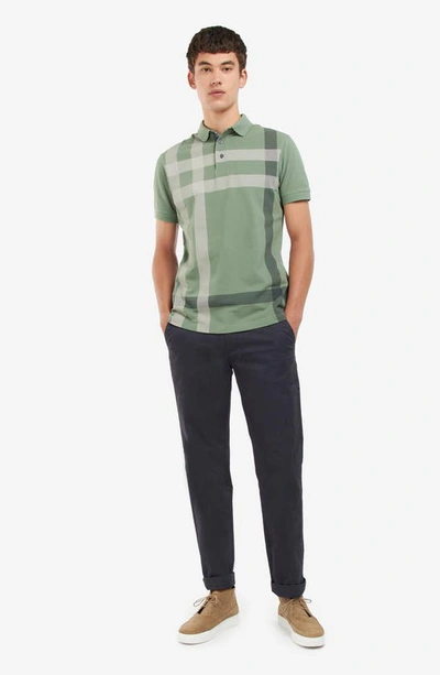 Shop Barbour Blaine Tartan Polo In Agave Green