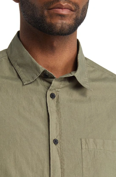 Shop Frame Classic Poplin Button-up Shirt In Old Green