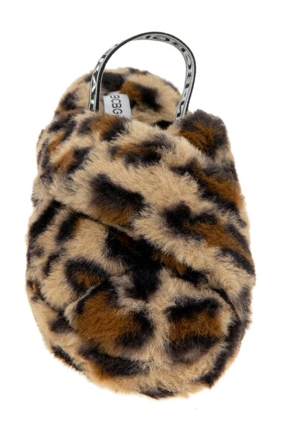 Shop Bcbgeneration Soffi Faux Fur Slingback Slipper In Natural Multi Cheetah