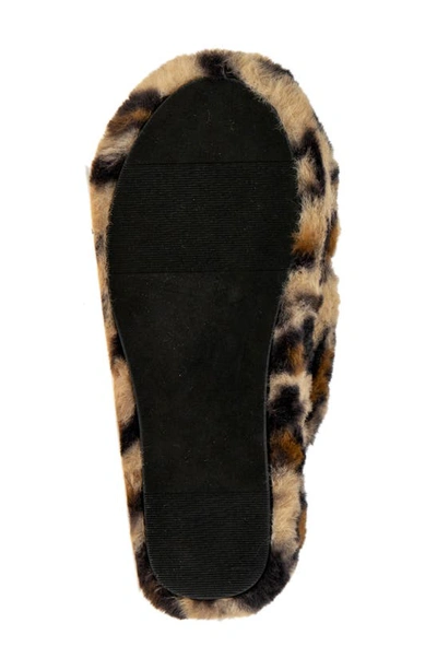 Shop Bcbgeneration Soffi Faux Fur Slingback Slipper In Natural Multi Cheetah