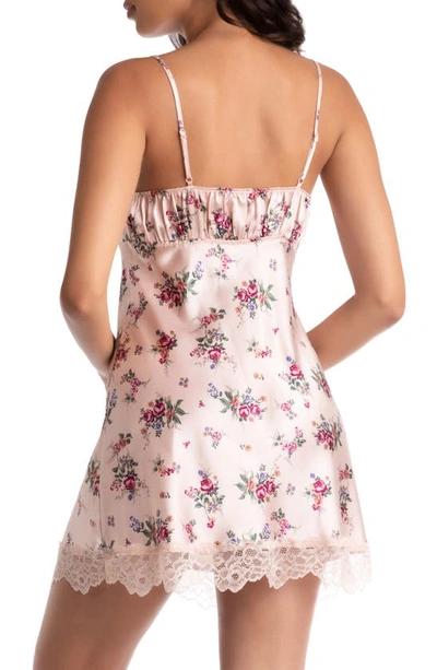 Shop In Bloom By Jonquil My Fair Lady Floral Lace Trim Chemise In Rose