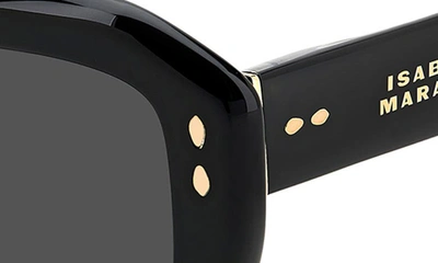 Isabel Marant The New 52mm Rectangular Sunglasses In Black/ Grey