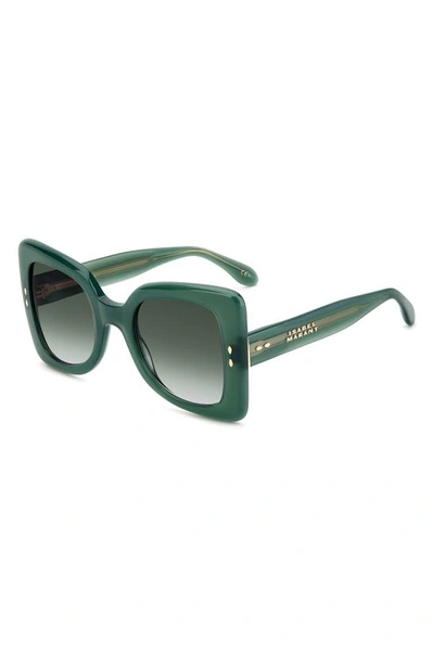 Shop Isabel Marant The New 52mm Gradient Square Sunglasses In Green/ Green Shaded