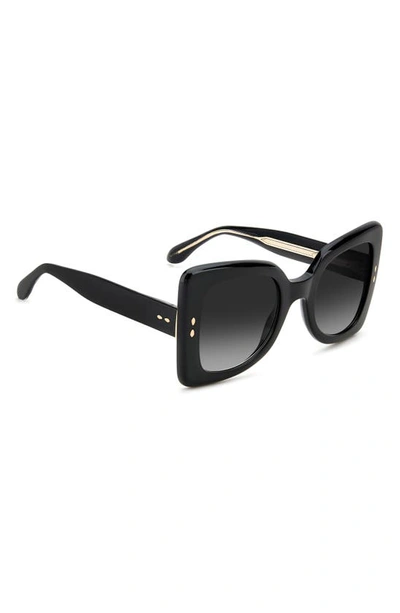 Shop Isabel Marant The New 52mm Gradient Square Sunglasses In Black/ Grey Shaded