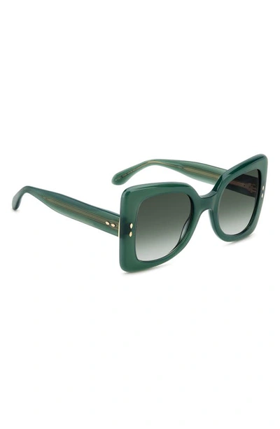 Shop Isabel Marant The New 52mm Gradient Square Sunglasses In Green/ Green Shaded