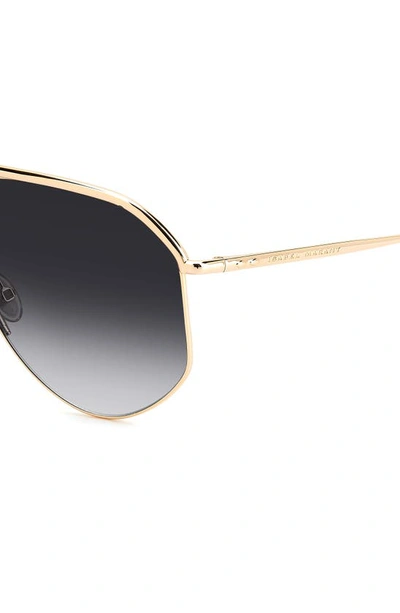 Shop Isabel Marant Wild Metal 64mm Gradient Oversize Aviator Sunglasses In Rose Gold/ Grey Shaded
