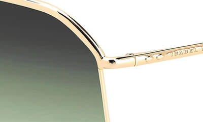 Shop Isabel Marant Wild Metal 64mm Gradient Oversize Aviator Sunglasses In Rose Gold/ Gray Green