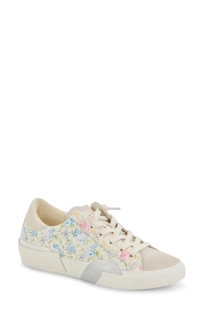 Shop Dolce Vita Zina Sneaker In Blue Floral Leather