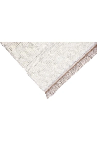 Lorena Canals Steppe Woolable Washable Wool Rug In Sheep White