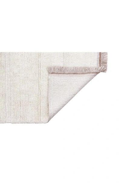 Lorena Canals Steppe Woolable Washable Wool Rug In Sheep White