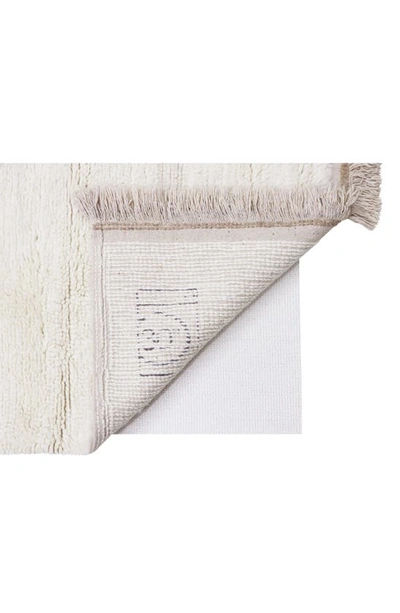 Lorena Canals Steppe Woolable Washable Wool Rug In Sheep White
