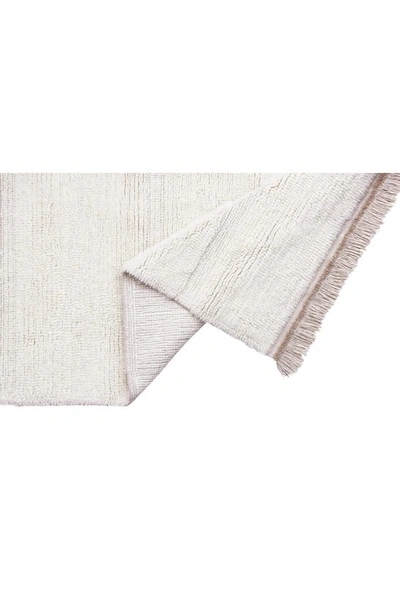 Lorena Canals Steppe Woolable Washable Wool Rug In Sheep White