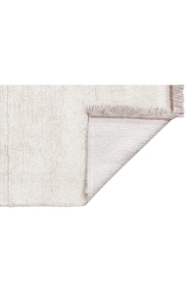 Lorena Canals Steppe Woolable Washable Wool Rug In Sheep White