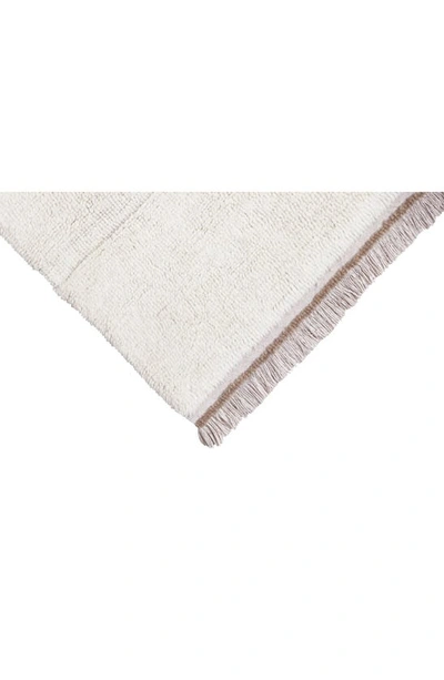 Lorena Canals Steppe Woolable Washable Wool Rug In Sheep White