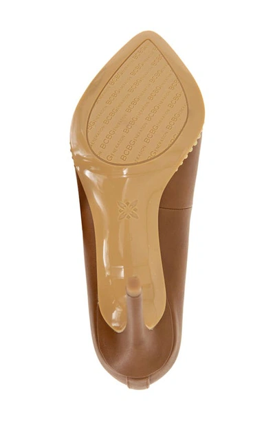 Bcbgeneration Hawti Womens Faux Leather Pointed Toe Pumps In Cognac