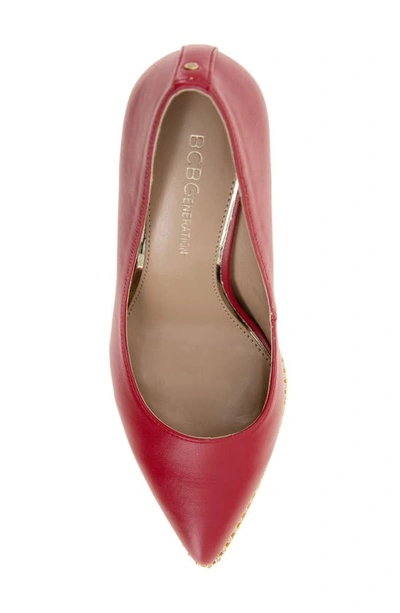 Shop Bcbgeneration Bcbg Hawti Pointed Toe Pump In Lipstick