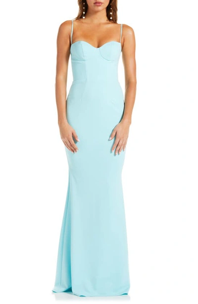 Shop Katie May Yasmin Trumpet Gown In Sky