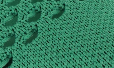 Shop Mia Lovi Knit Pointed Toe Flat In Green