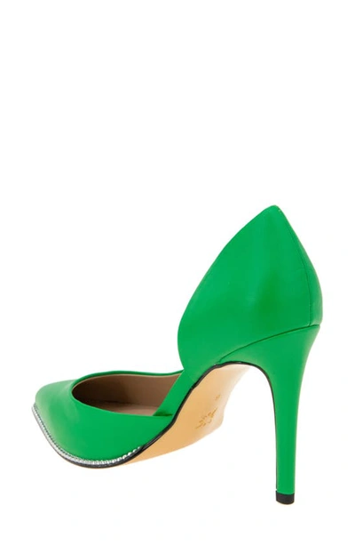 Shop Bcbgeneration Harnoy Half D'orsay Pointed Toe Pump In Lucky Green